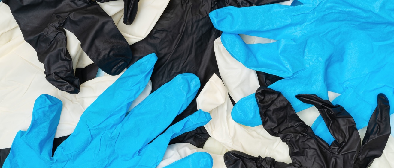 Pile of Nitrile Gloves