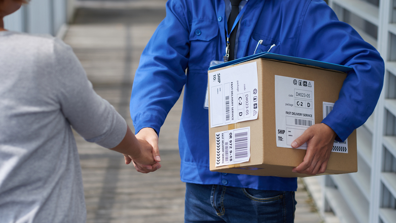 Delivery Man with Package
